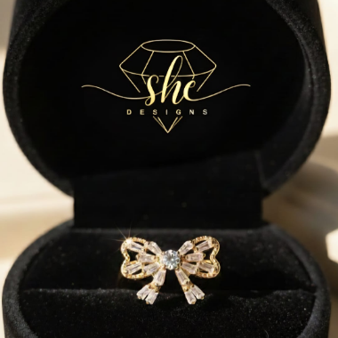 Cutest Bow diamond ring