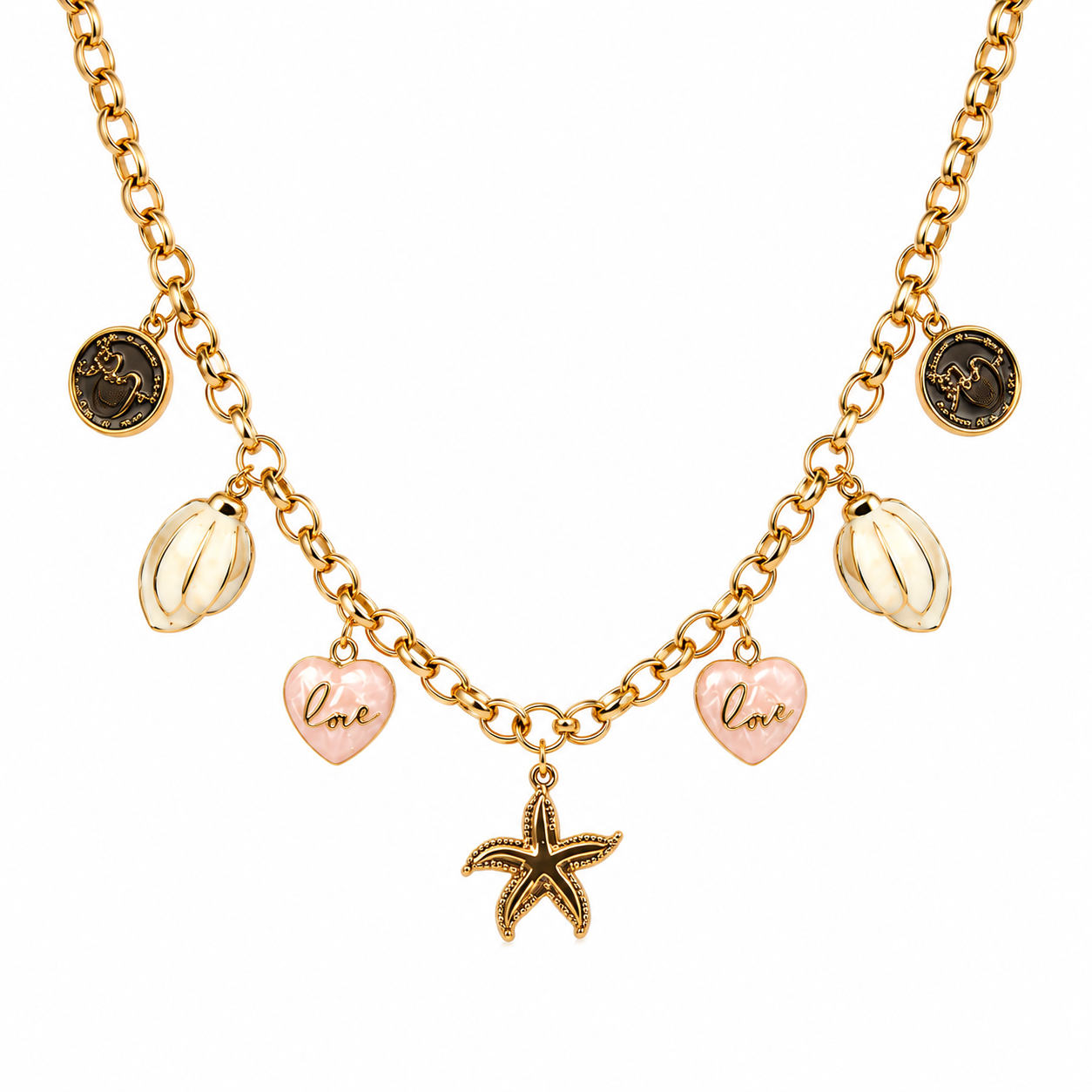 Salt & Shell Charm Necklace