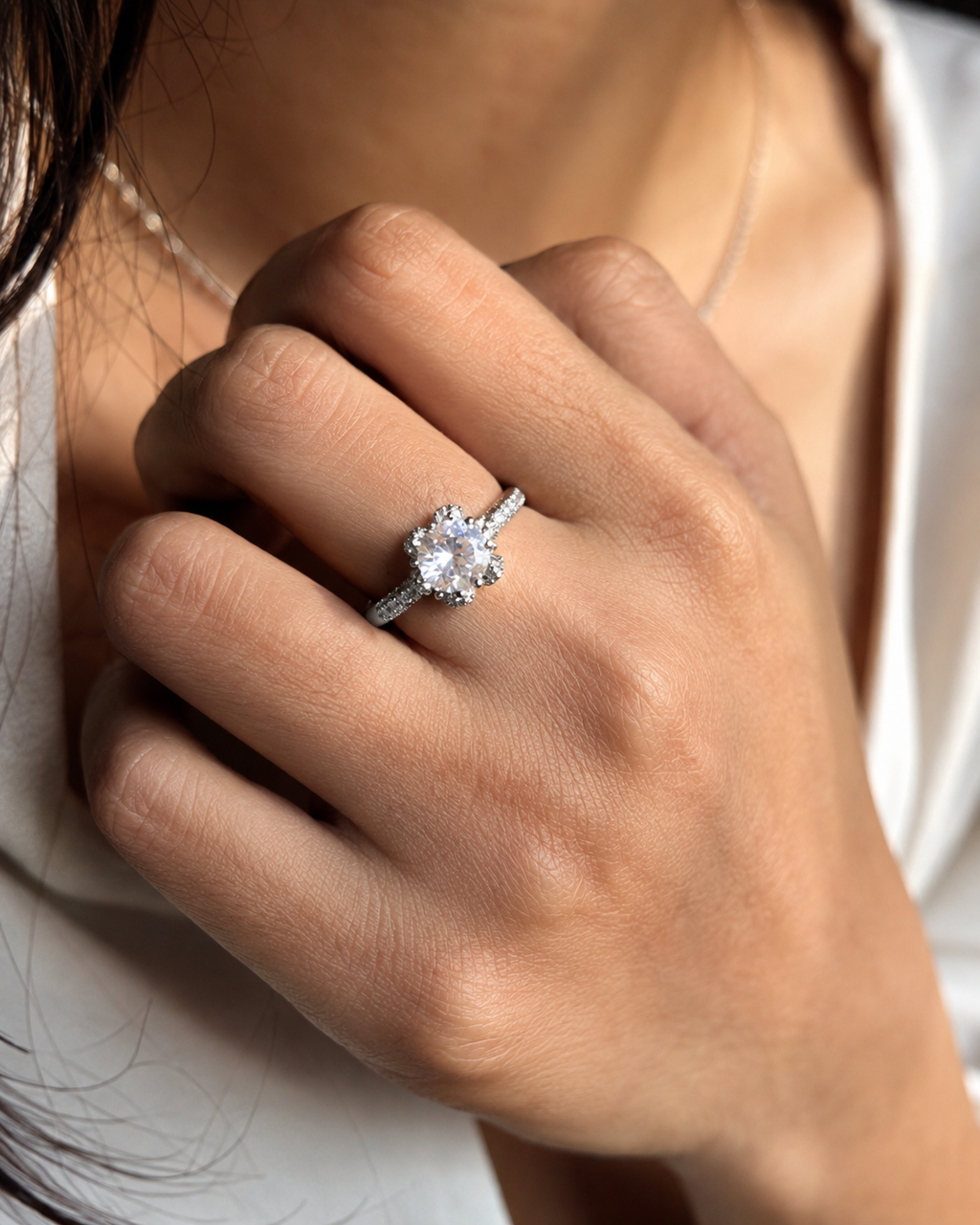 Snow Petal Ring