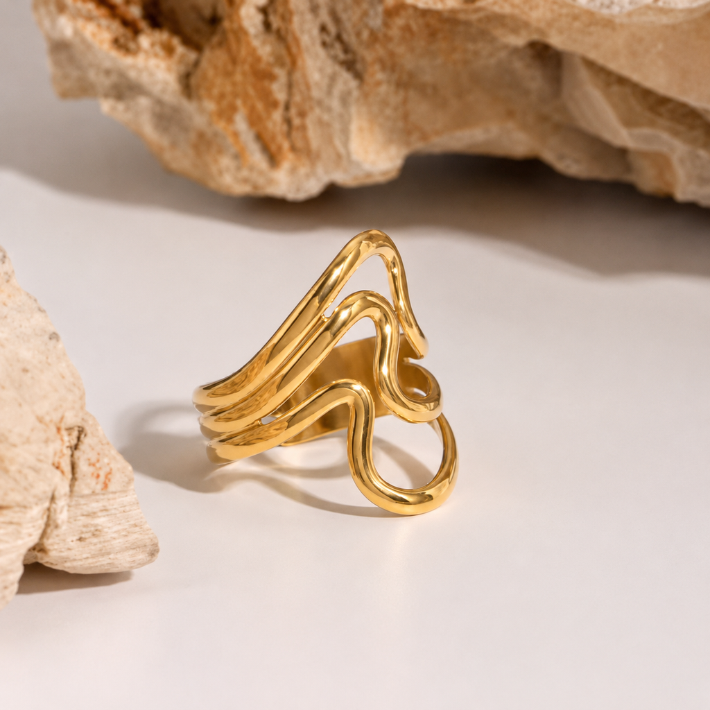 Wave Statement Ring