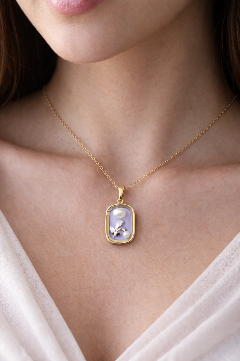 Violet Pearl Pendant