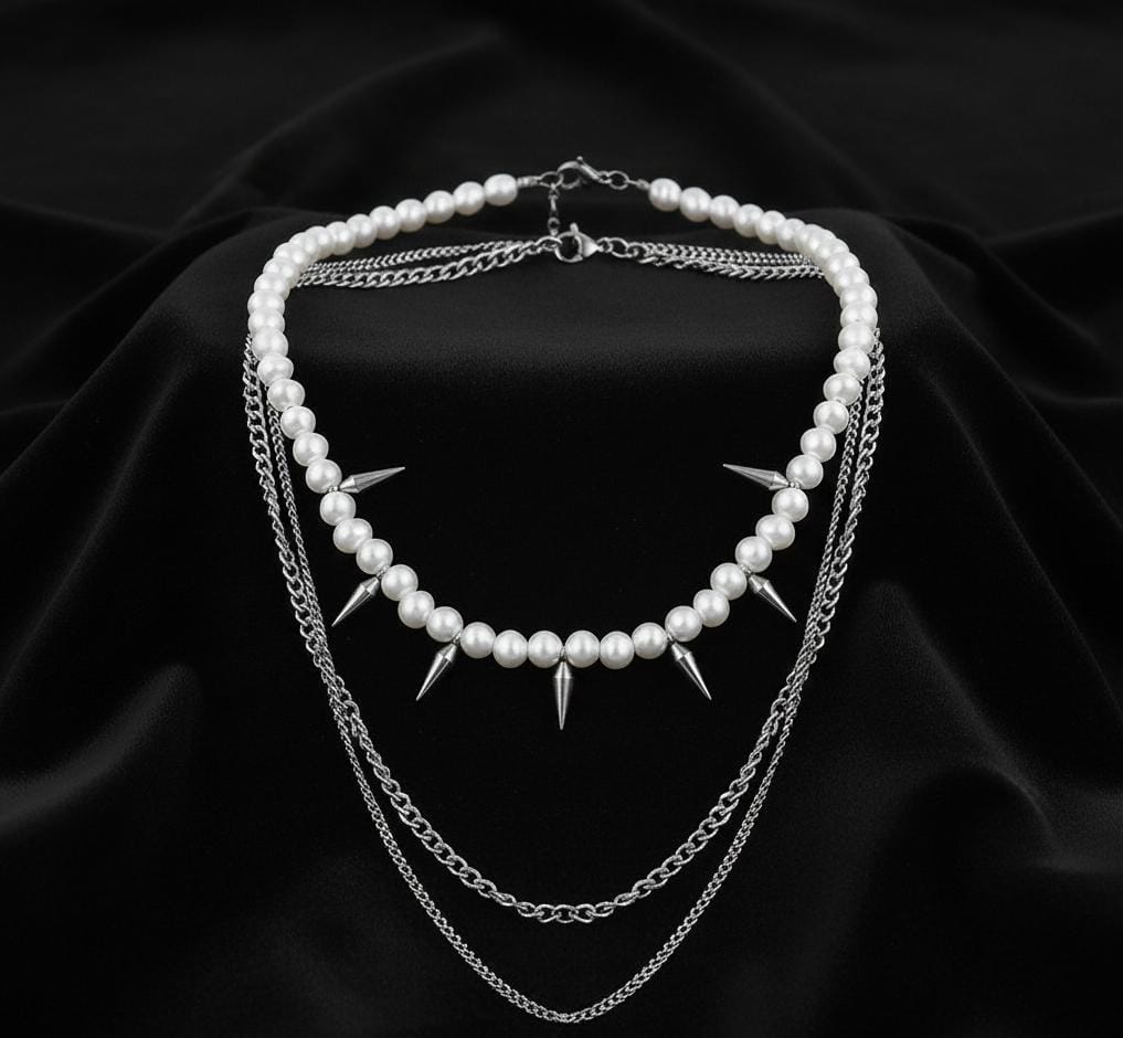 Spike Pearl Necklace