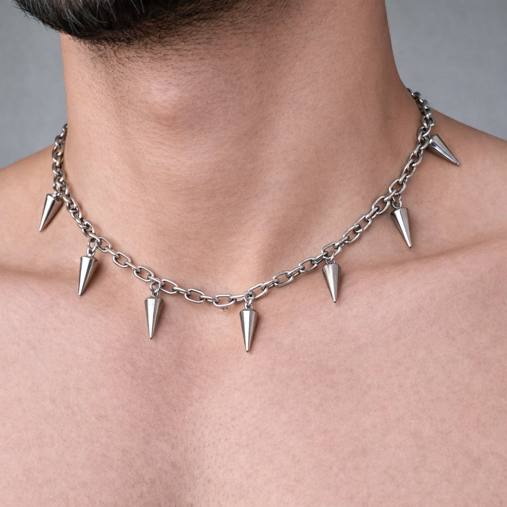 Spike Charm Chain Necklace