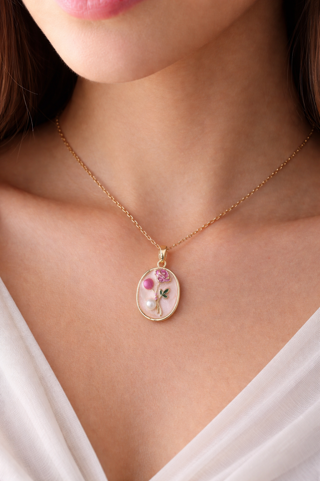 Rose Pearl Pendant