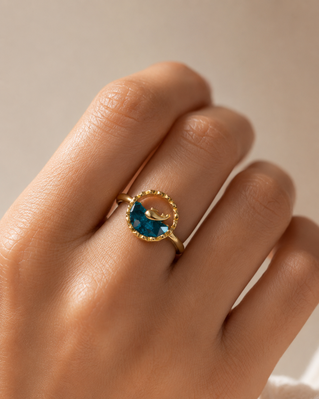 Blue Lagoon Whale Ring