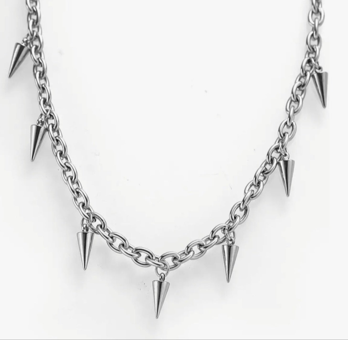 Spike Charm Chain Necklace