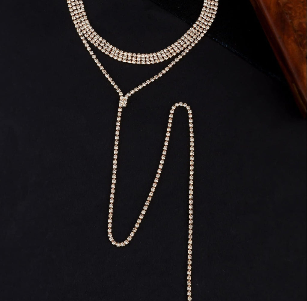 Infinity Drop Choker with Earrings