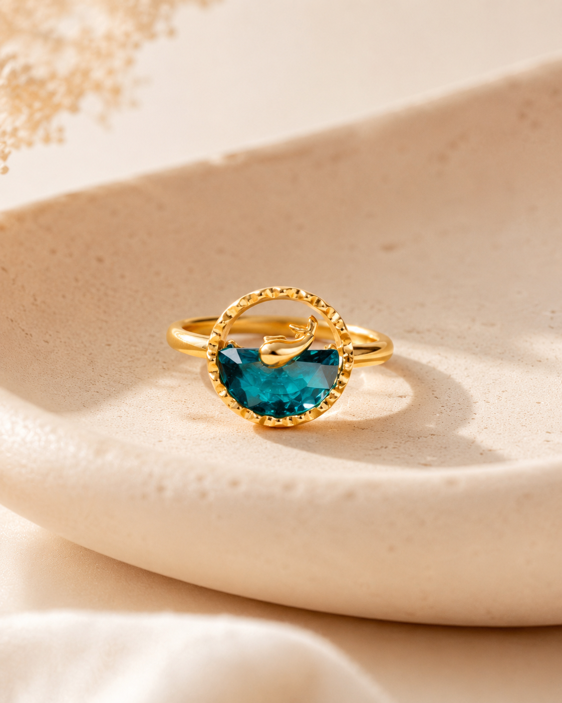 Blue Lagoon Whale Ring