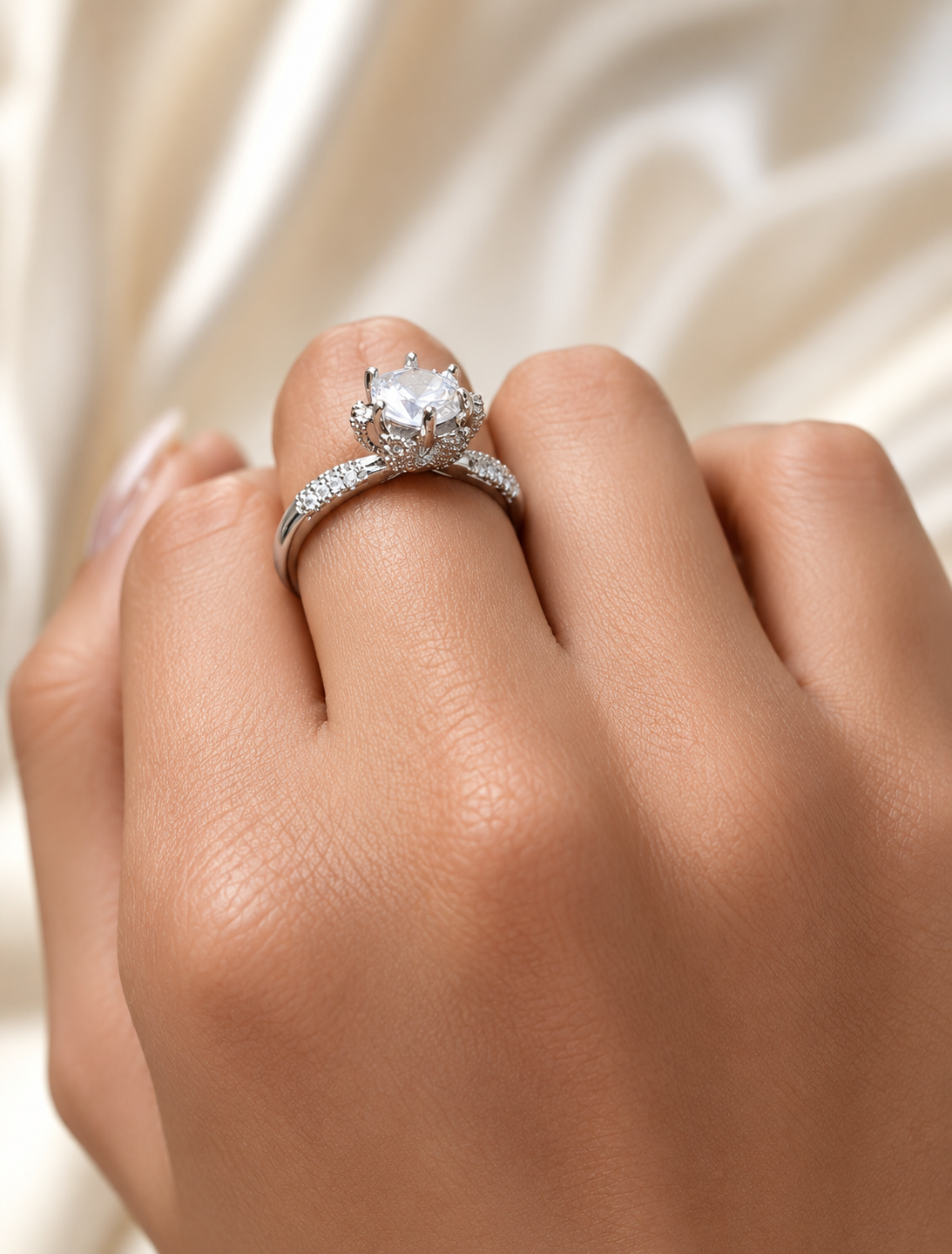 Snow Petal Ring