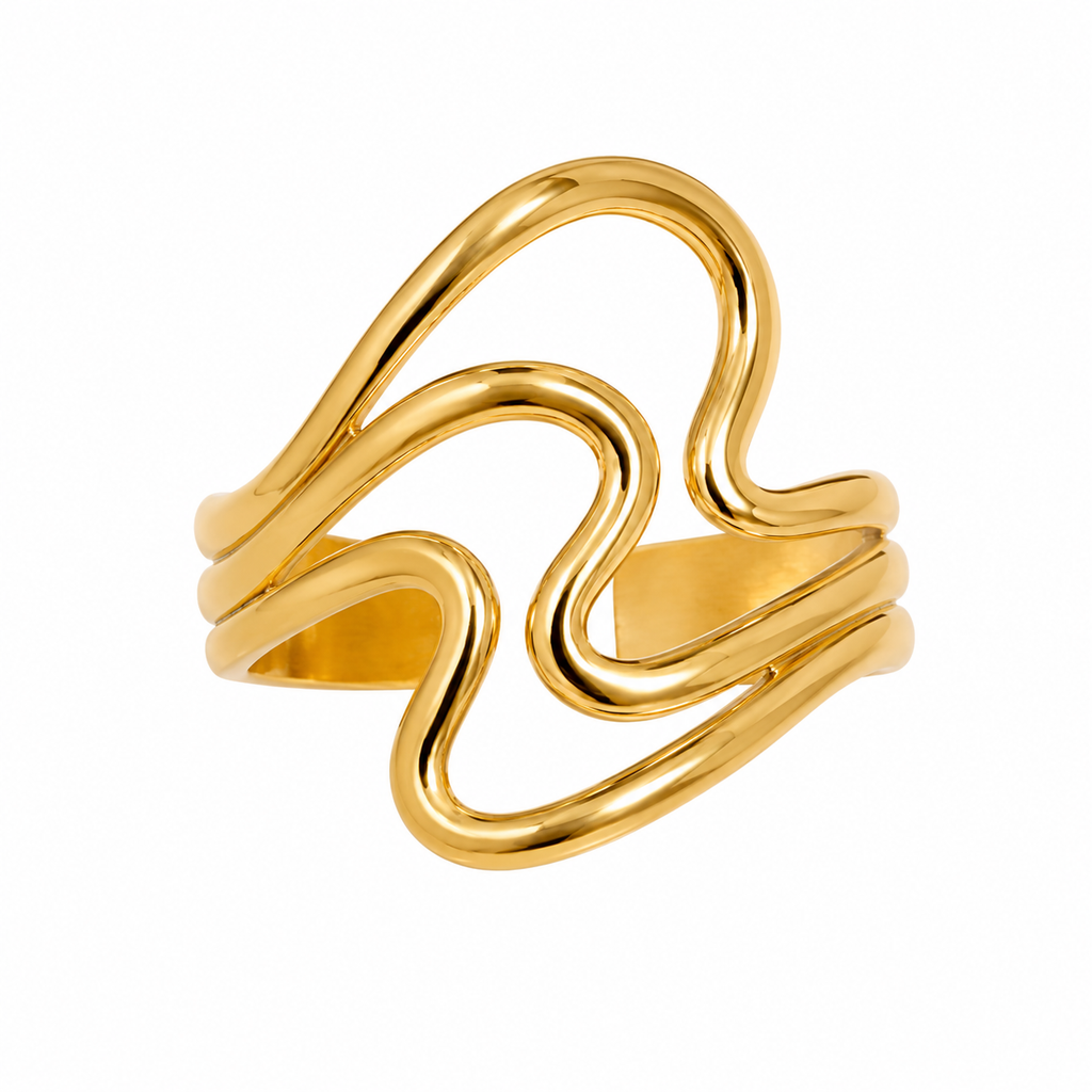 Wave Statement Ring