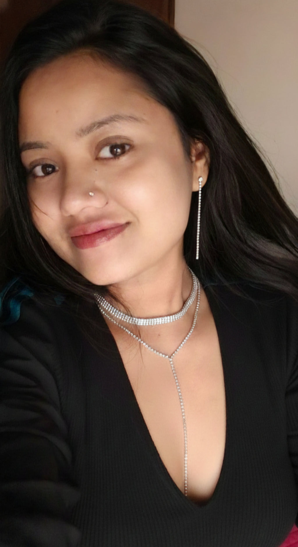 Infinity Drop Choker with Earrings