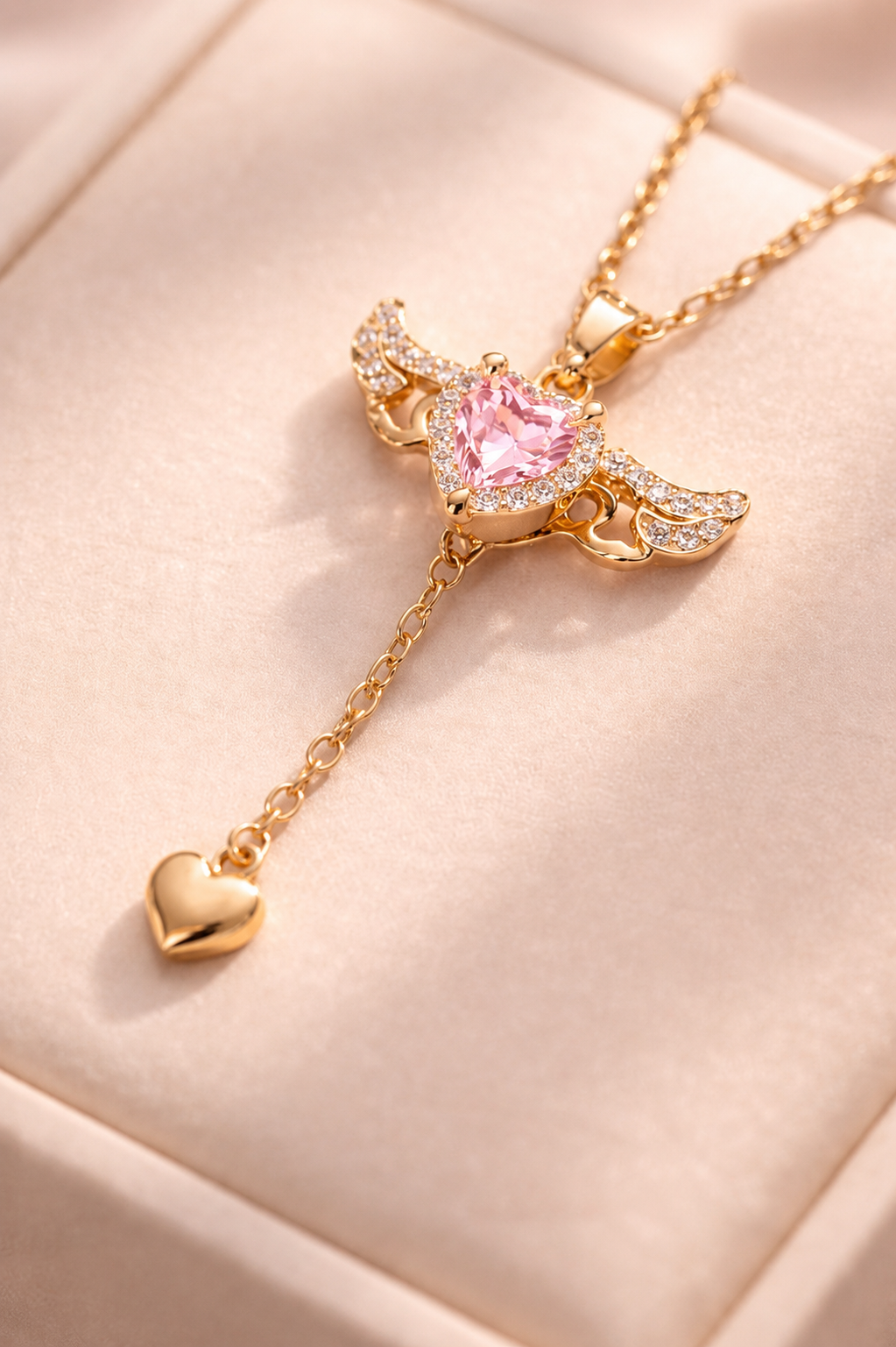 Cupid's Heart Wing Pendant