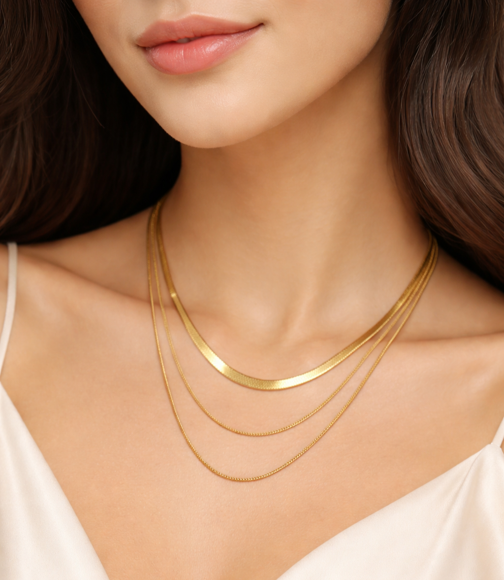 3 Layered Snake Chain