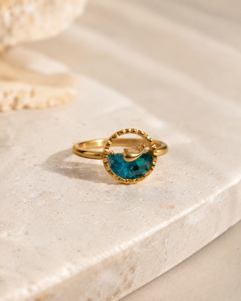 Blue Lagoon Whale Ring
