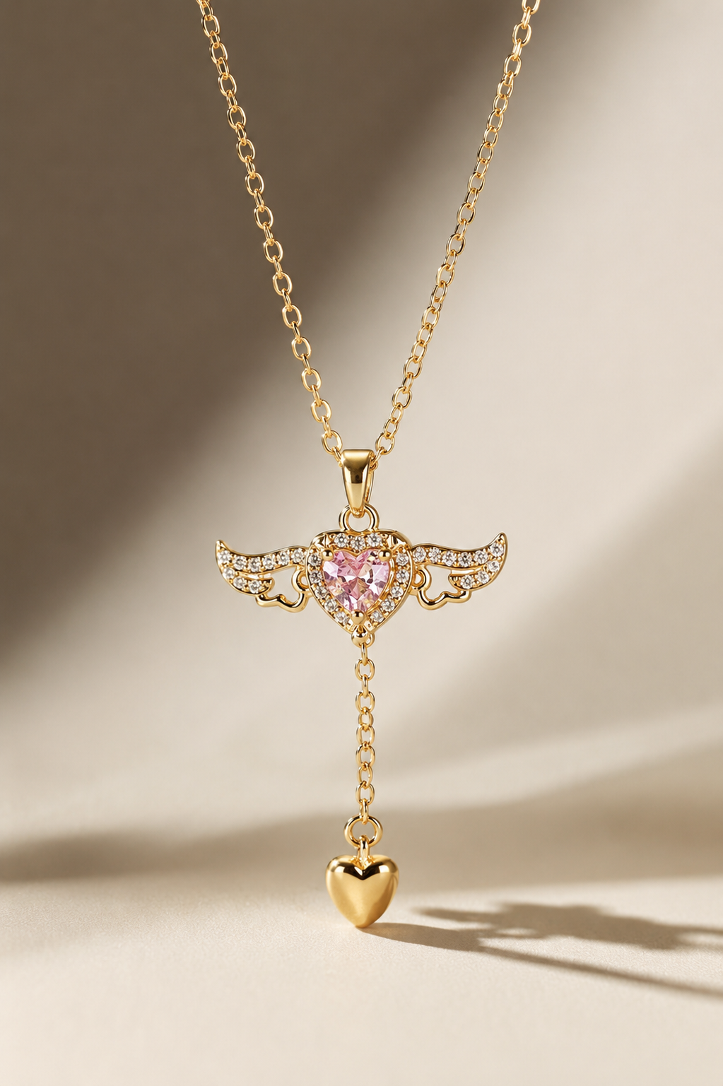 Cupid's Heart Wing Pendant