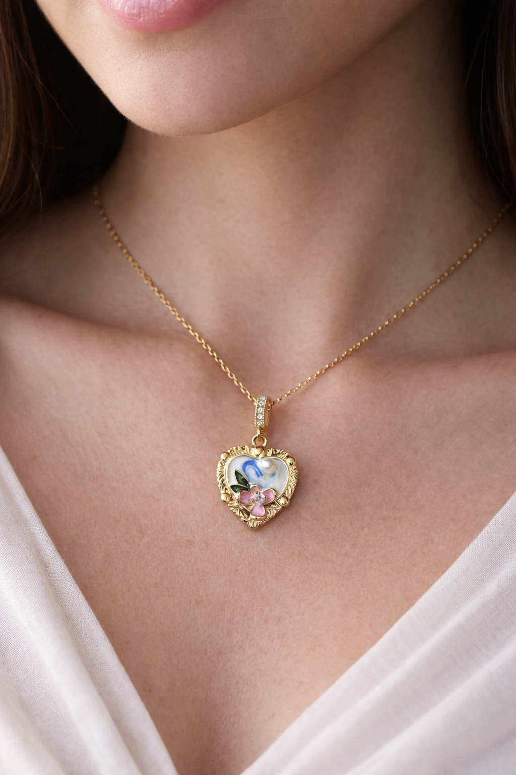 Floral Heart Pendant