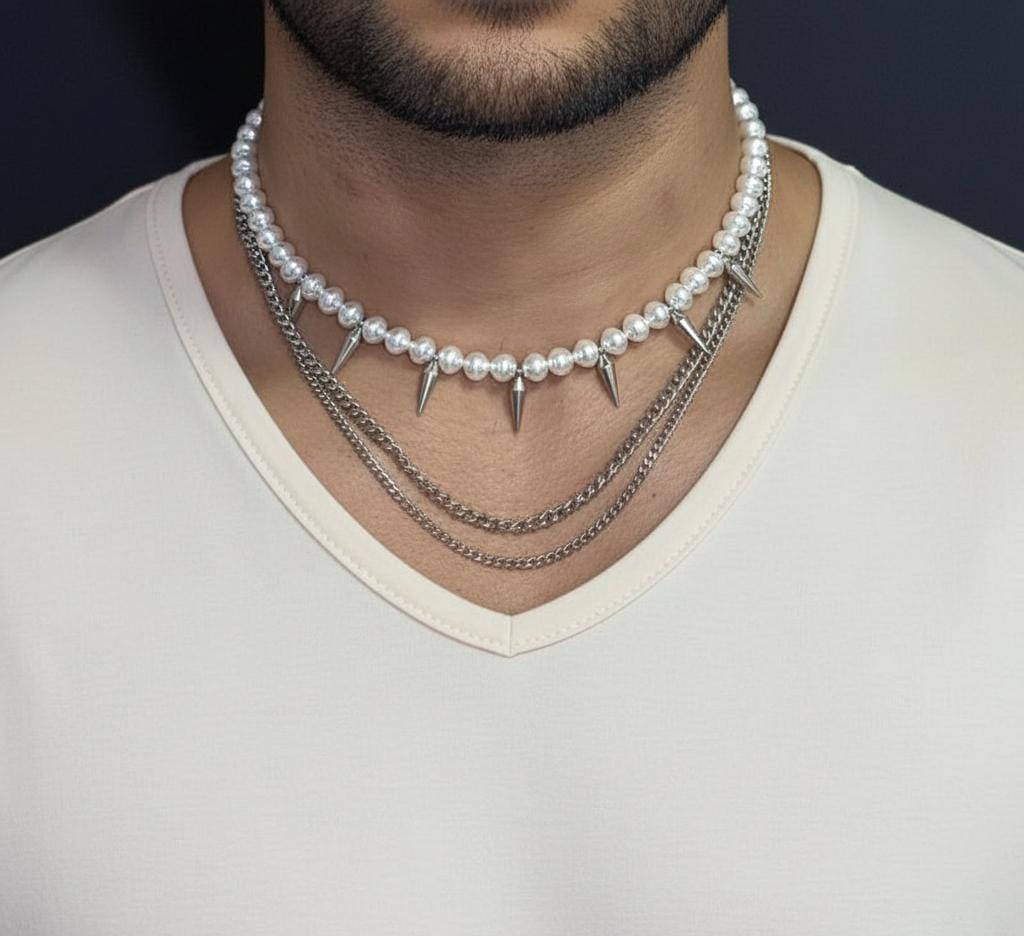 Spike Pearl Necklace