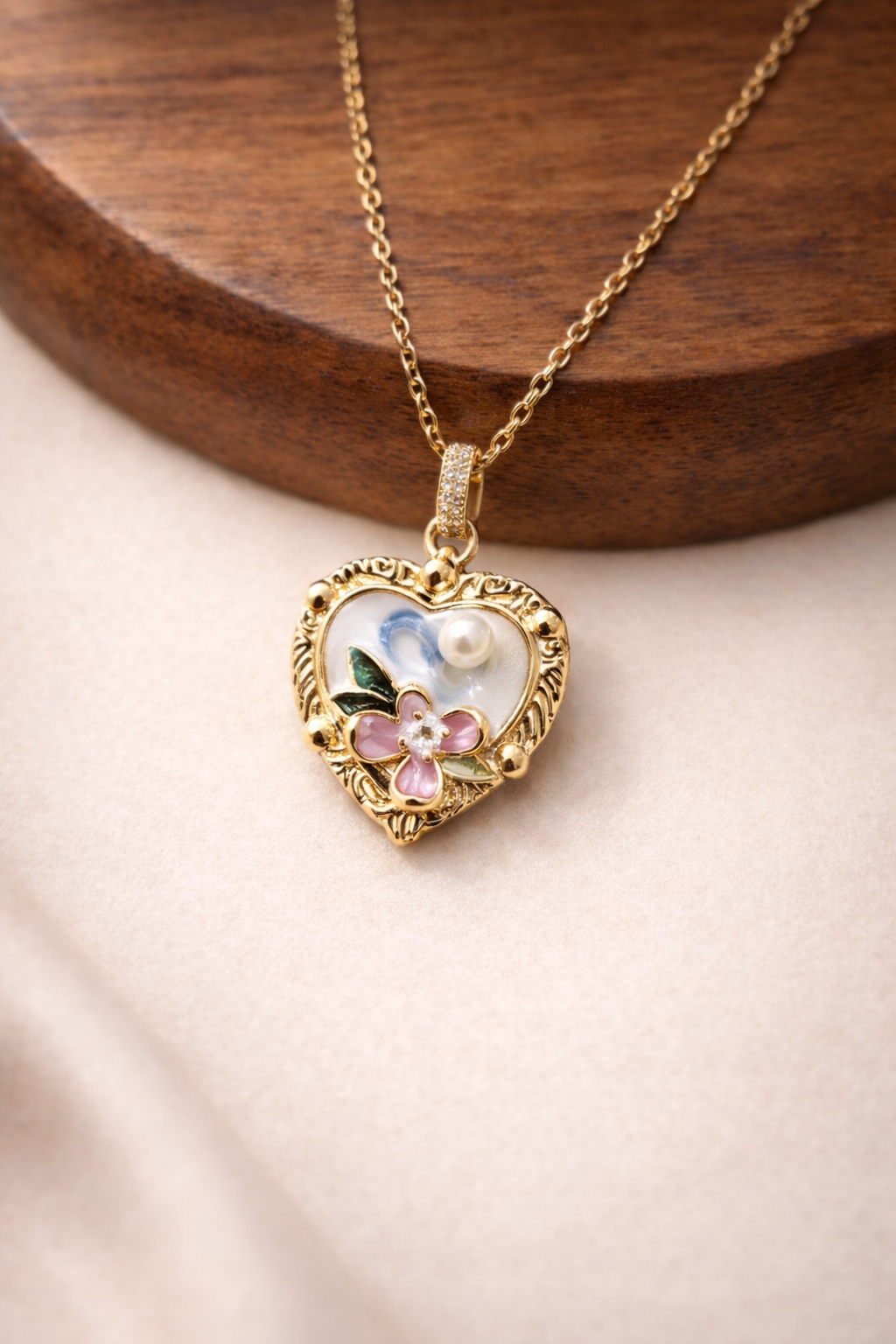 Floral Heart Pendant
