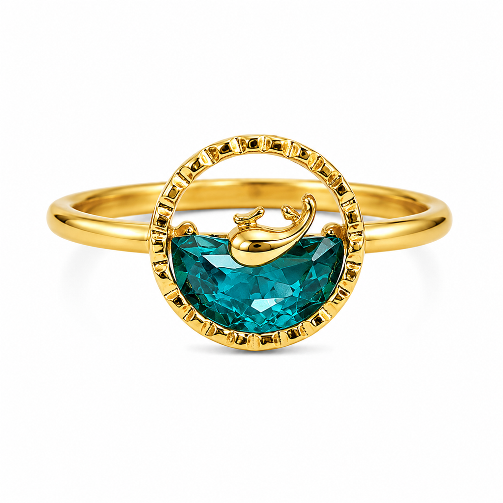 Blue Lagoon Whale Ring
