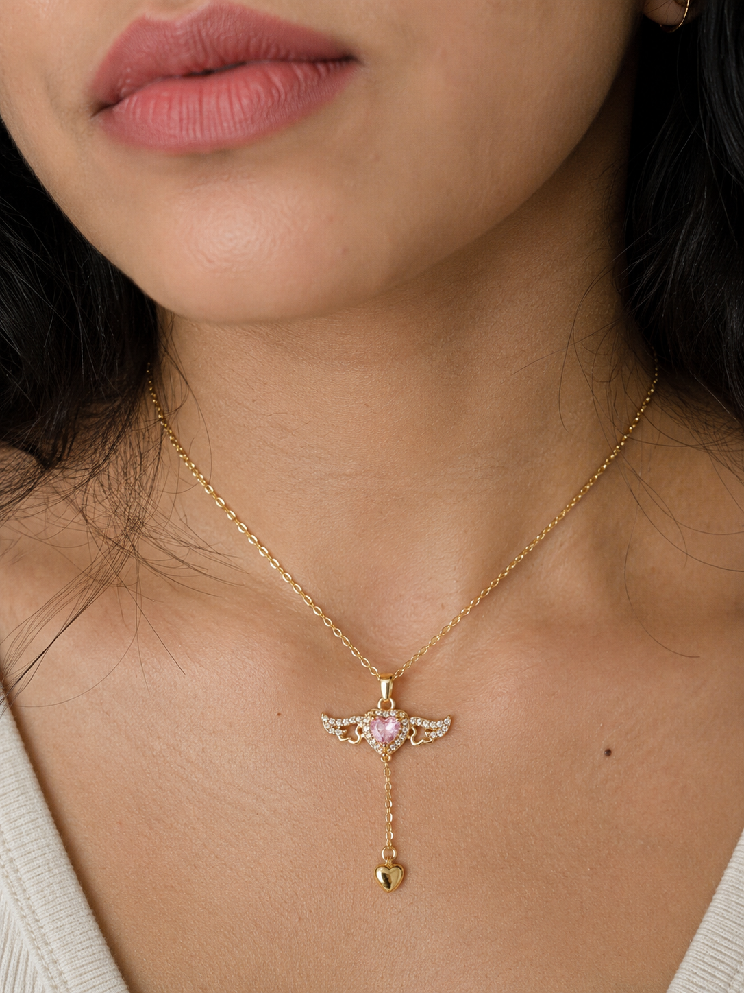 Cupid's Heart Wing Pendant