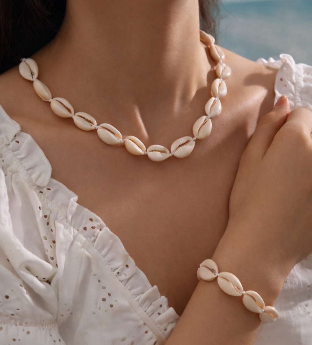 Seashell Cord Jewelry Set